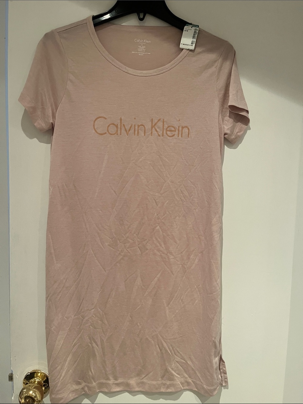 Calvin Klein Light Pink Logo Short-Sleeve